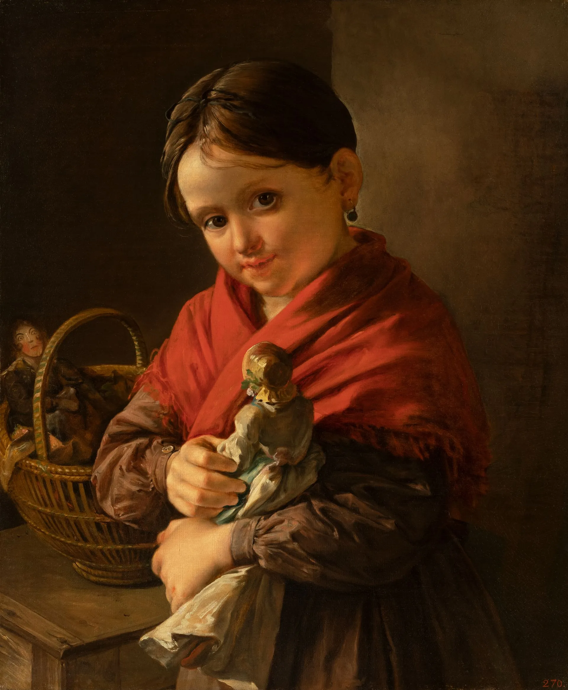 Тропинин В.А. Девочка с куклой. 1841. Холст, масло